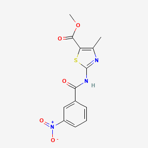 molecular formula C13H11N3O5S B5881298 methyl 4-methyl-2-[(3-nitrobenzoyl)amino]-1,3-thiazole-5-carboxylate 