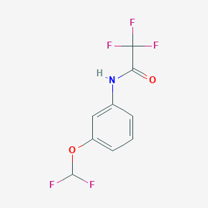 molecular formula C9H6F5NO2 B5881304 N-[3-(difluoromethoxy)phenyl]-2,2,2-trifluoroacetamide 