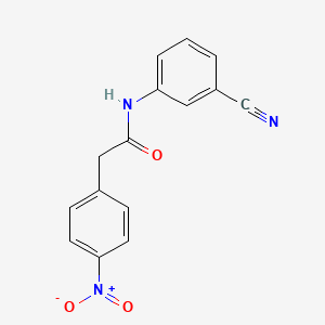 molecular formula C15H11N3O3 B5881312 N-(3-cyanophenyl)-2-(4-nitrophenyl)acetamide 