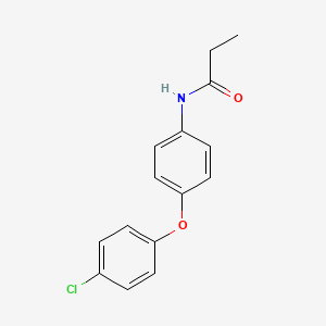 molecular formula C15H14ClNO2 B5881318 N-[4-(4-chlorophenoxy)phenyl]propanamide 