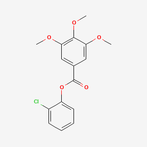 molecular formula C16H15ClO5 B5881325 2-chlorophenyl 3,4,5-trimethoxybenzoate 