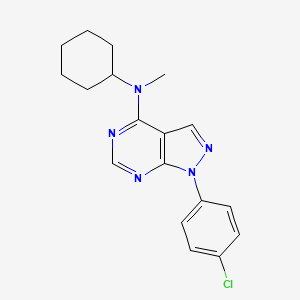 molecular formula C18H20ClN5 B5881329 1-(4-chlorophenyl)-N-cyclohexyl-N-methyl-1H-pyrazolo[3,4-d]pyrimidin-4-amine 