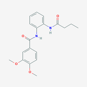 molecular formula C19H22N2O4 B5881331 N-[2-(butyrylamino)phenyl]-3,4-dimethoxybenzamide 