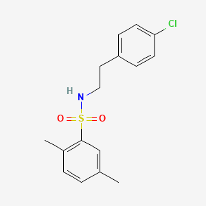 molecular formula C16H18ClNO2S B5881359 N-[2-(4-chlorophenyl)ethyl]-2,5-dimethylbenzenesulfonamide 