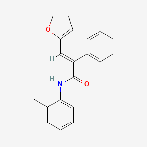 molecular formula C20H17NO2 B5881369 3-(2-furyl)-N-(2-methylphenyl)-2-phenylacrylamide 