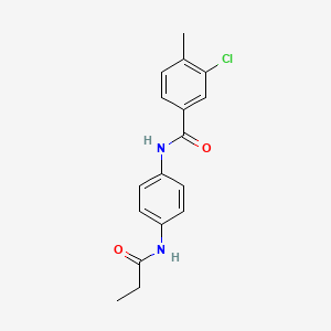 molecular formula C17H17ClN2O2 B5881416 3-chloro-4-methyl-N-[4-(propionylamino)phenyl]benzamide 