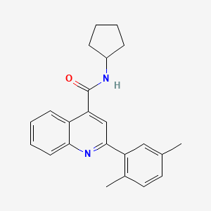 molecular formula C23H24N2O B5881451 N-cyclopentyl-2-(2,5-dimethylphenyl)-4-quinolinecarboxamide 