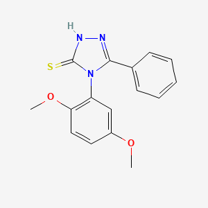 molecular formula C16H15N3O2S B5881459 4-(2,5-dimethoxyphenyl)-5-phenyl-4H-1,2,4-triazole-3-thiol 