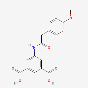 molecular formula C17H15NO6 B5881480 5-{[(4-methoxyphenyl)acetyl]amino}isophthalic acid 