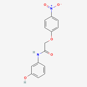 molecular formula C14H12N2O5 B5881481 N-(3-hydroxyphenyl)-2-(4-nitrophenoxy)acetamide 
