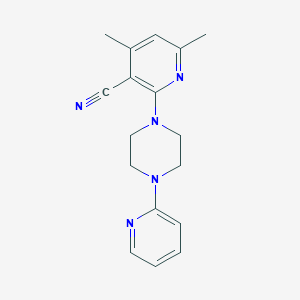 molecular formula C17H19N5 B5881489 4,6-dimethyl-2-[4-(2-pyridinyl)-1-piperazinyl]nicotinonitrile 