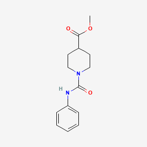 molecular formula C14H18N2O3 B5881504 methyl 1-(anilinocarbonyl)-4-piperidinecarboxylate 