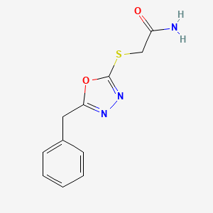 molecular formula C11H11N3O2S B5881519 2-[(5-benzyl-1,3,4-oxadiazol-2-yl)thio]acetamide 