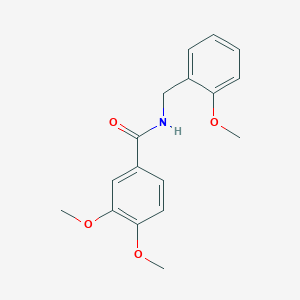 molecular formula C17H19NO4 B5881525 3,4-dimethoxy-N-(2-methoxybenzyl)benzamide 