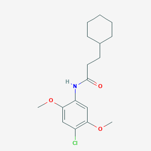 molecular formula C17H24ClNO3 B5881533 N-(4-chloro-2,5-dimethoxyphenyl)-3-cyclohexylpropanamide 