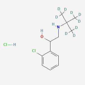 molecular formula C12H19Cl2NO B588154 Tulobuterol D9 (tert-butyl D9) hydrochloride CAS No. 1325559-14-5