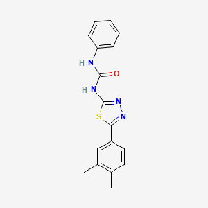 molecular formula C17H16N4OS B5881549 N-[5-(3,4-dimethylphenyl)-1,3,4-thiadiazol-2-yl]-N'-phenylurea 