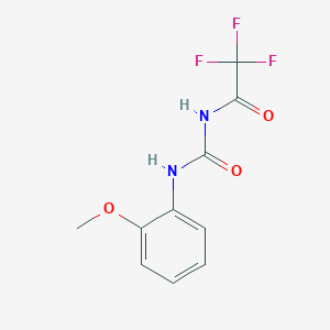 molecular formula C10H9F3N2O3 B5881561 2,2,2-trifluoro-N-{[(2-methoxyphenyl)amino]carbonyl}acetamide 