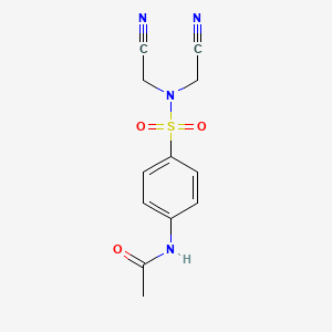 molecular formula C12H12N4O3S B5881573 N-(4-{[bis(cyanomethyl)amino]sulfonyl}phenyl)acetamide 