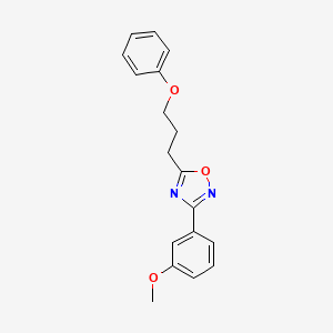 molecular formula C18H18N2O3 B5881578 3-(3-methoxyphenyl)-5-(3-phenoxypropyl)-1,2,4-oxadiazole 