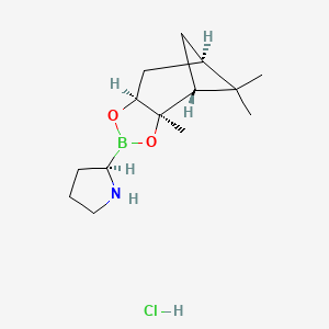 molecular formula C15H27BClNO B588161 (1R,2R,3S,5R)-Pinanediol Pyrrolidine-2R-boronate Hydrochloride CAS No. 149716-72-3