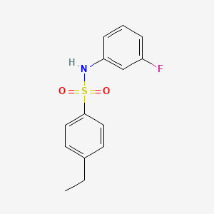 molecular formula C14H14FNO2S B5881616 4-ethyl-N-(3-fluorophenyl)benzenesulfonamide 