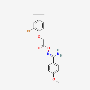 molecular formula C20H23BrN2O4 B5881628 N'-{[(2-bromo-4-tert-butylphenoxy)acetyl]oxy}-4-methoxybenzenecarboximidamide 