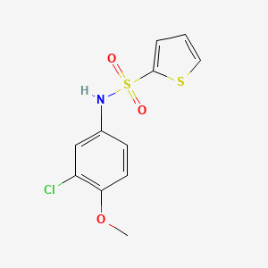 molecular formula C11H10ClNO3S2 B5881690 N-(3-chloro-4-methoxyphenyl)-2-thiophenesulfonamide 