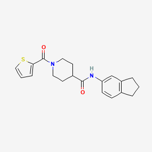 molecular formula C20H22N2O2S B5881712 N-(2,3-dihydro-1H-inden-5-yl)-1-(2-thienylcarbonyl)-4-piperidinecarboxamide 