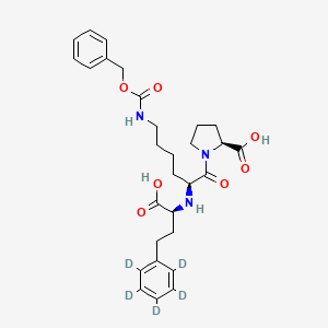 molecular formula C29H37N3O7 B588172 N-Benzyloxycarbonyl (S)-Lisinopril-d5 CAS No. 1356931-02-6