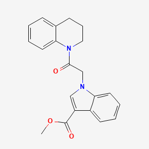 molecular formula C21H20N2O3 B5881729 methyl 1-[2-(3,4-dihydro-1(2H)-quinolinyl)-2-oxoethyl]-1H-indole-3-carboxylate 