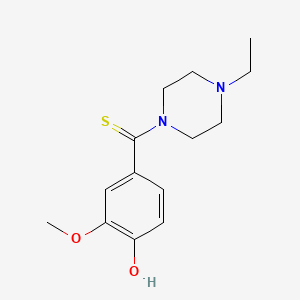 molecular formula C14H20N2O2S B5881757 4-[(4-ethyl-1-piperazinyl)carbonothioyl]-2-methoxyphenol 