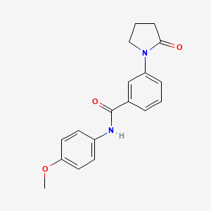 molecular formula C18H18N2O3 B5881758 N-(4-methoxyphenyl)-3-(2-oxo-1-pyrrolidinyl)benzamide 