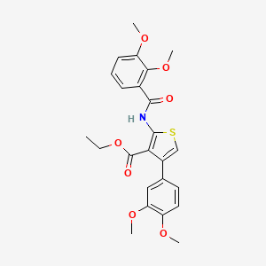 molecular formula C24H25NO7S B5881782 ethyl 2-[(2,3-dimethoxybenzoyl)amino]-4-(3,4-dimethoxyphenyl)-3-thiophenecarboxylate 