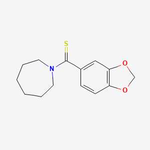 molecular formula C14H17NO2S B5881785 1-(1,3-benzodioxol-5-ylcarbonothioyl)azepane 