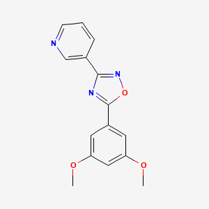 3-[5-(3,5-dimethoxyphenyl)-1,2,4-oxadiazol-3-yl]pyridine