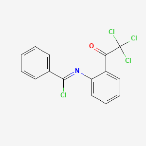molecular formula C15H9Cl4NO B588180 N-[2-(Trichloroacetyl)phenyl]benzenecarboximidoyl chloride CAS No. 146774-76-7