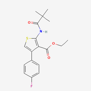 molecular formula C18H20FNO3S B5881808 ethyl 2-[(2,2-dimethylpropanoyl)amino]-4-(4-fluorophenyl)-3-thiophenecarboxylate 