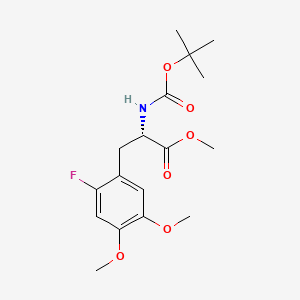 molecular formula C17H24FNO6 B588182 N-tert-Butoxycarbonyl-2-fluoro-5-methoxy-4-O-methyl-L-tyrosine Methyl Ester CAS No. 853759-49-6