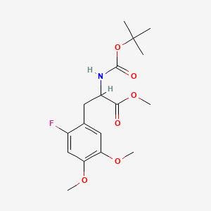 molecular formula C17H24FNO6 B588183 rac N-tert-Butoxycarbonyl-2-fluoro-5-methoxy-4-O-methyl-tyrosine Methyl Ester CAS No. 853759-57-6