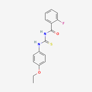 molecular formula C16H15FN2O2S B5881843 N-{[(4-ethoxyphenyl)amino]carbonothioyl}-2-fluorobenzamide CAS No. 198879-41-3