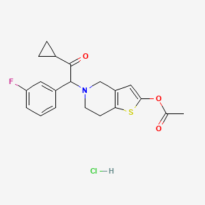 2-[2-(Acetyloxy)-6,7-dihydrothieno[3,2-c]pyridin-5(4H)-yl]-1-cyclopropyl-2-(3-fluorophenyl)ethanone Hydrochloride