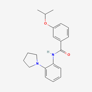molecular formula C20H24N2O2 B5881879 3-isopropoxy-N-[2-(1-pyrrolidinyl)phenyl]benzamide 