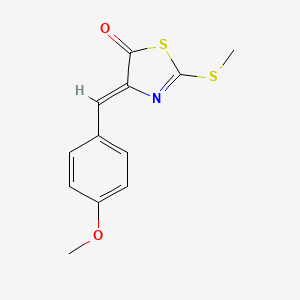 molecular formula C12H11NO2S2 B5881913 4-(4-methoxybenzylidene)-2-(methylthio)-1,3-thiazol-5(4H)-one 