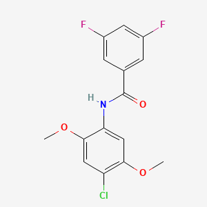 molecular formula C15H12ClF2NO3 B5881930 N-(4-chloro-2,5-dimethoxyphenyl)-3,5-difluorobenzamide 