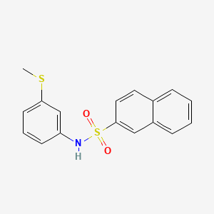 molecular formula C17H15NO2S2 B5881936 N-[3-(methylthio)phenyl]-2-naphthalenesulfonamide 