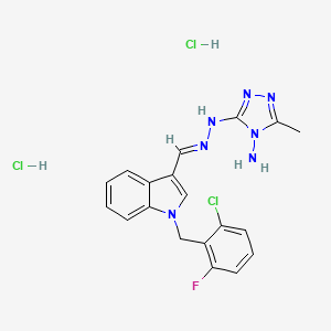 1-(2-chloro-6-fluorobenzyl)-1H-indole-3-carbaldehyde (4-amino-5-methyl-4H-1,2,4-triazol-3-yl)hydrazone dihydrochloride