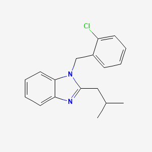 molecular formula C18H19ClN2 B5881975 1-(2-chlorobenzyl)-2-isobutyl-1H-benzimidazole 