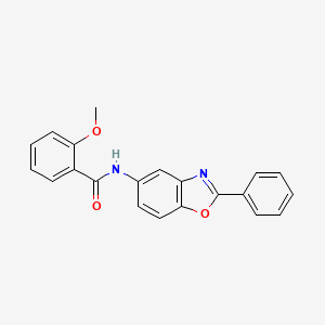 molecular formula C21H16N2O3 B5881988 2-methoxy-N-(2-phenyl-1,3-benzoxazol-5-yl)benzamide 
