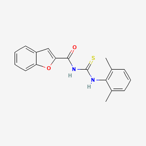molecular formula C18H16N2O2S B5882019 N-{[(2,6-dimethylphenyl)amino]carbonothioyl}-1-benzofuran-2-carboxamide 
